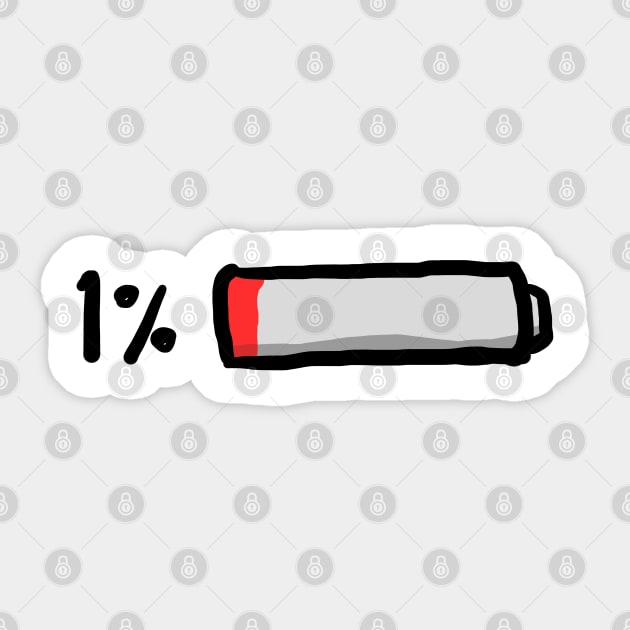 low battery Sticker by Cerealbox Labs